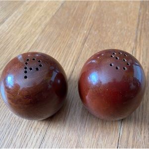 Vintage Wood Salt and Pepper Shakers